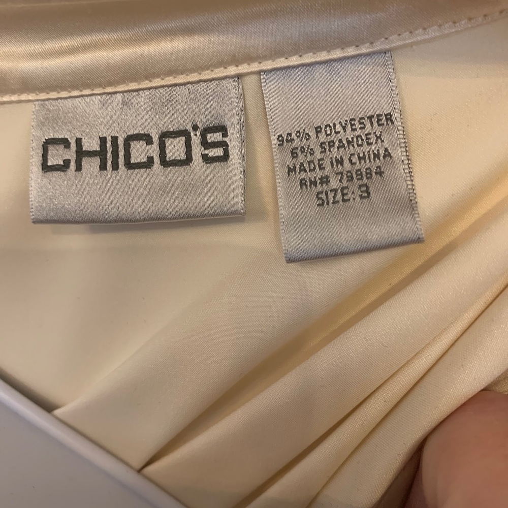 CHICO’s Jeweled Sleeveless Blouse - Sz 3 - Picture 3 of 4